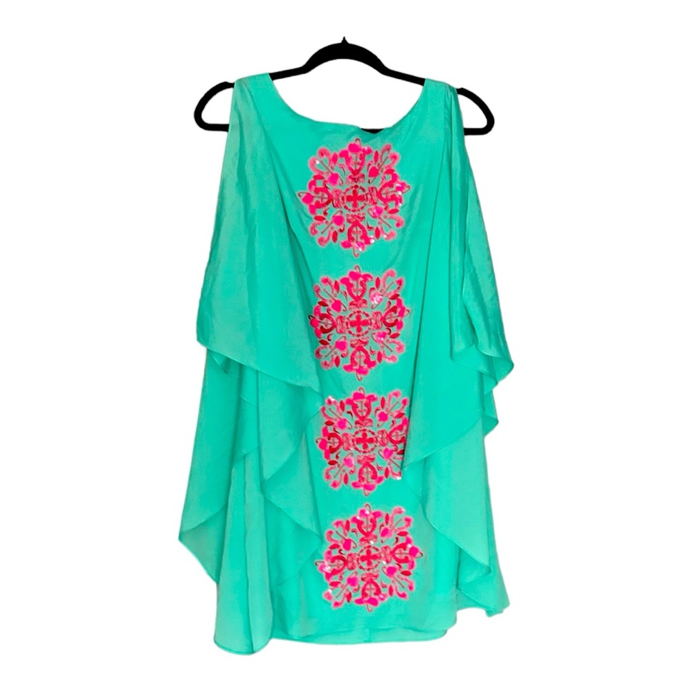 Lilly Pulitzer aqua colored XS cover up dress. Worn a few times. Great condition